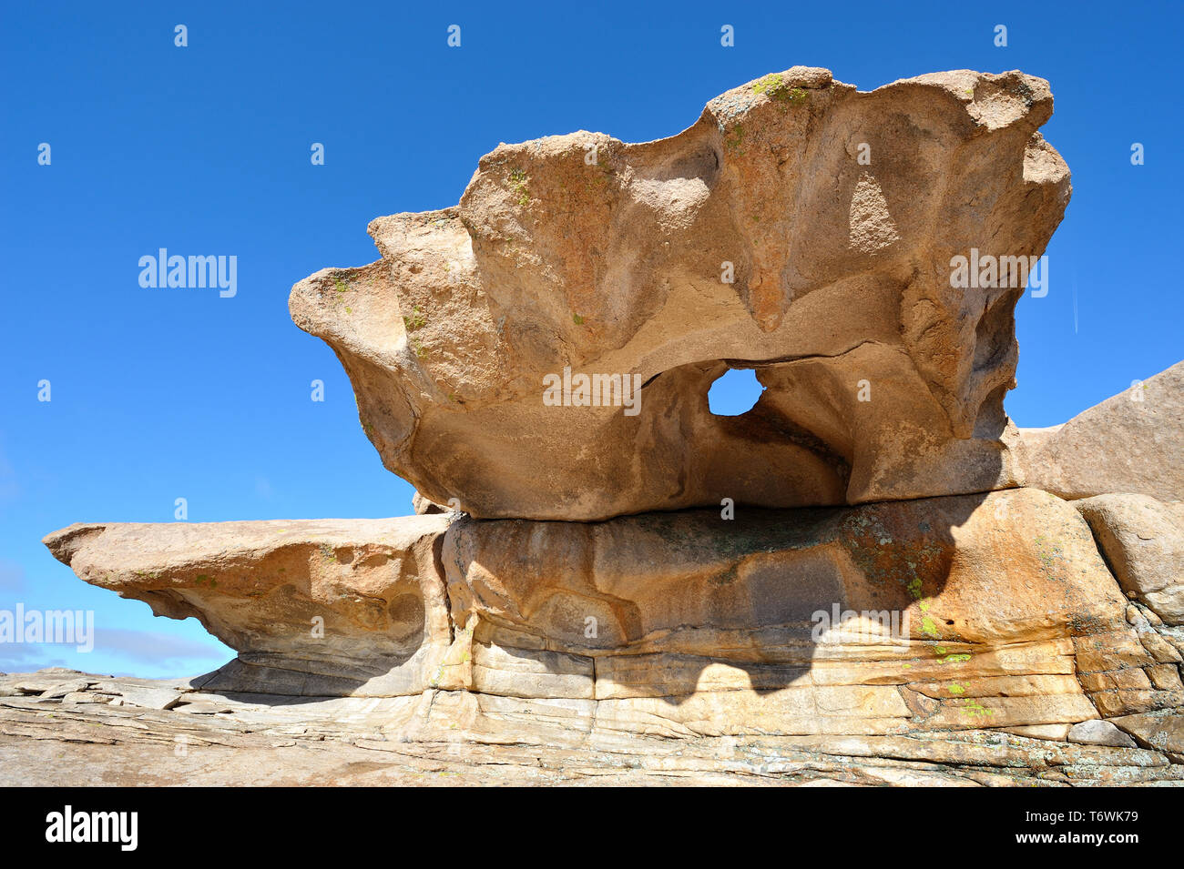 Les roches dans Bektau-Ata plateau en pierre, Kazakhstan Banque D'Images