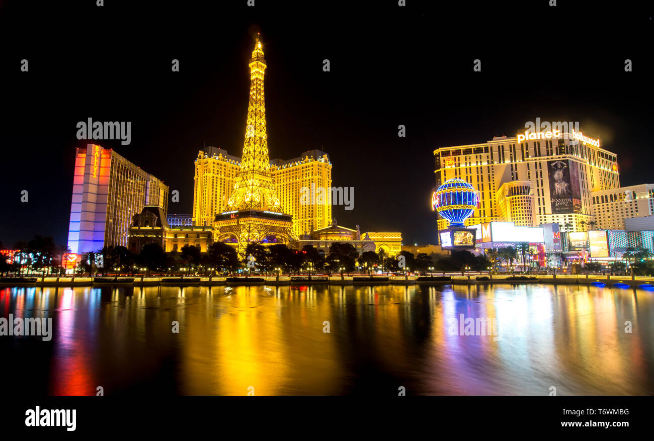 La vie presque et sur les toits de la ville de Las Vegas au Nevada Banque D'Images
