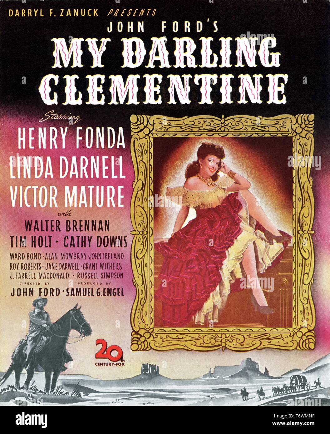 Henry Fonda comme Marshal Wyatt Earp Linda Darnell comme Chihauhau MY DARLING CLEMENTINE 1946 réalisateur John Ford Twentieth Century Fox Banque D'Images