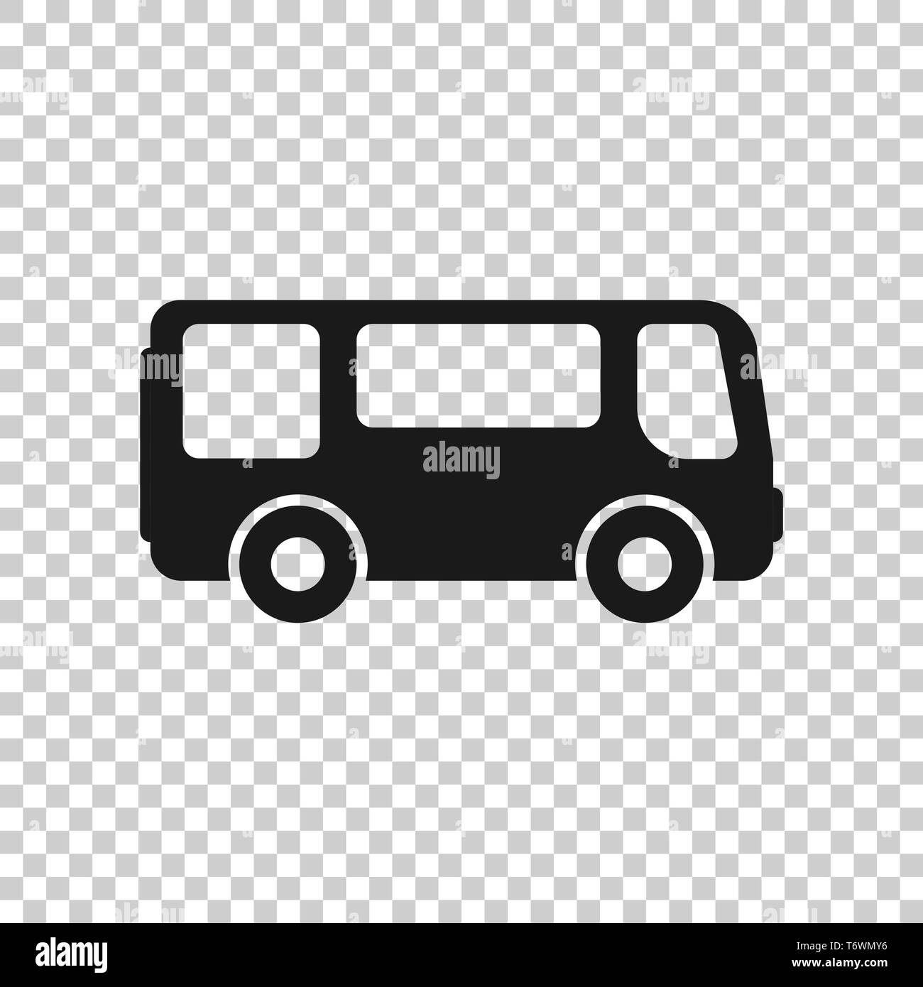 L'icône d'autobus scolaires dans le style transparent. Autobus vector illustration sur fond isolé. Concept d'affaires du transport en autocar. Illustration de Vecteur