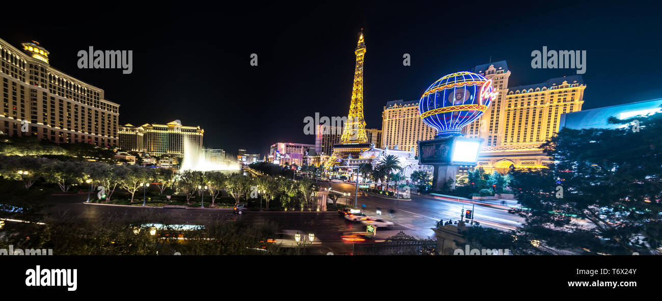 La vie presque et sur les toits de la ville de Las Vegas au Nevada Banque D'Images