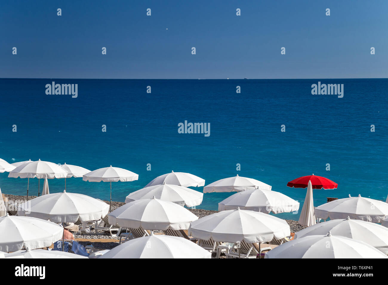 Plage sur la côte d'Azur Banque D'Images