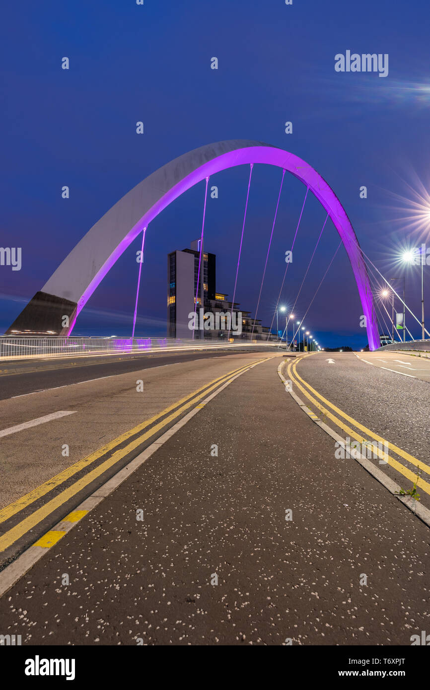Pont Arc Clyde Glasgow Banque D'Images