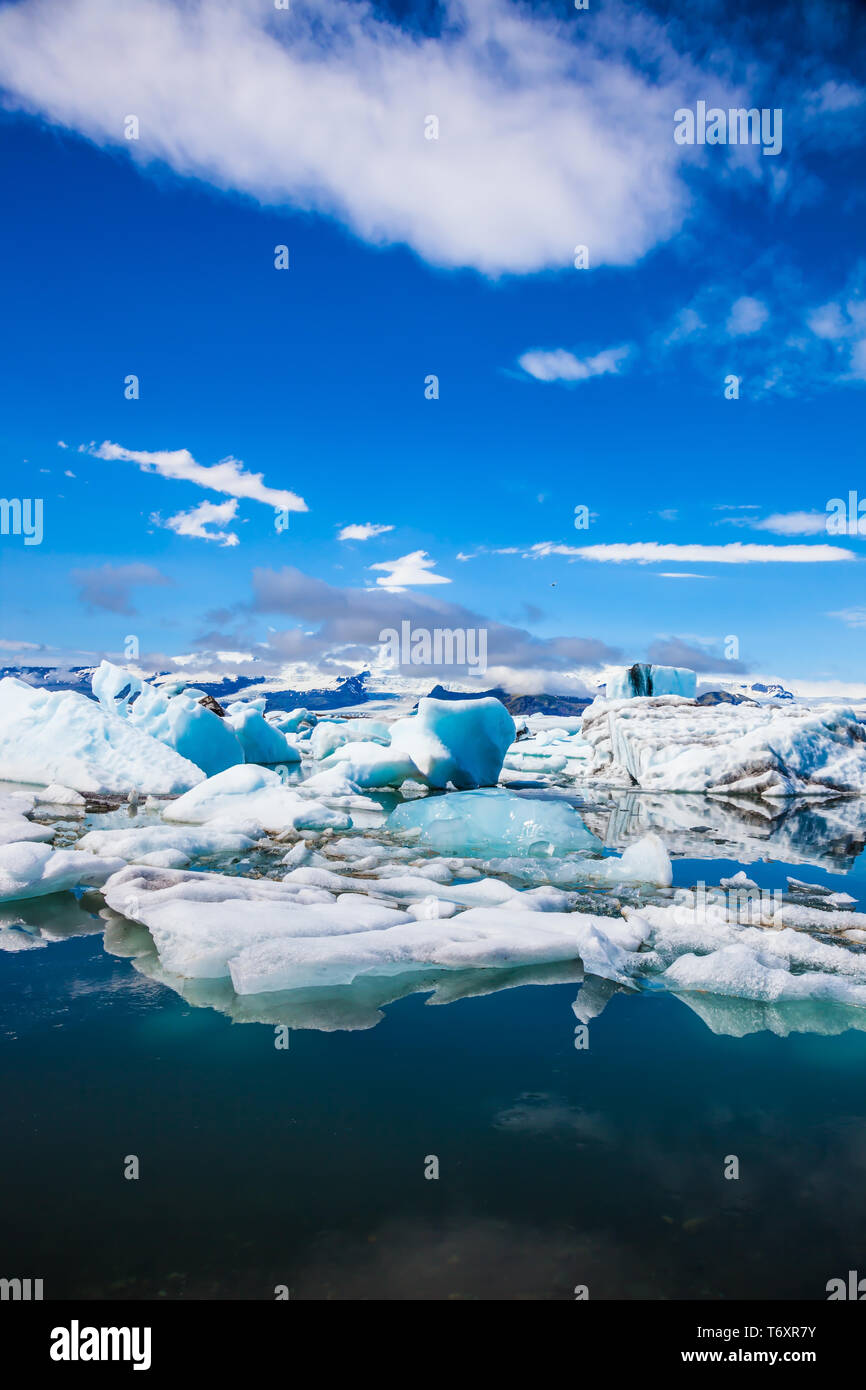 Icebergs et banquise Banque D'Images