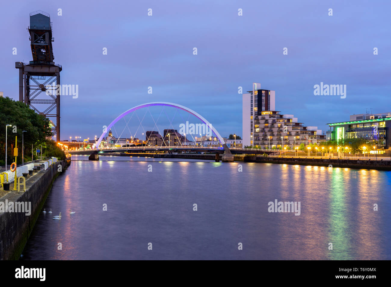 Pont Arc Clyde Glasgow Banque D'Images