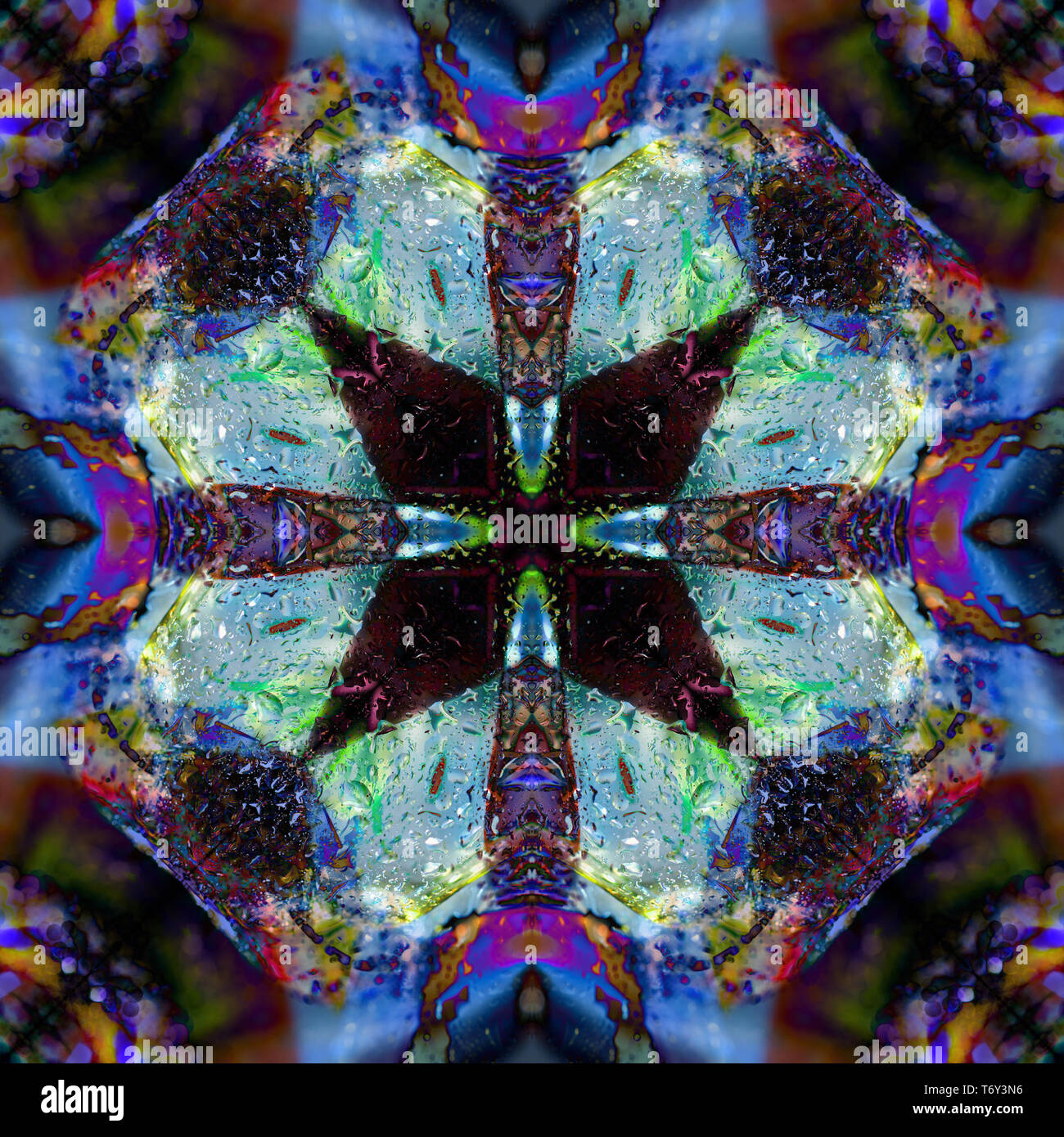 Abstract Art design. Couleurs éclatantes, miroir, modèle. Banque D'Images