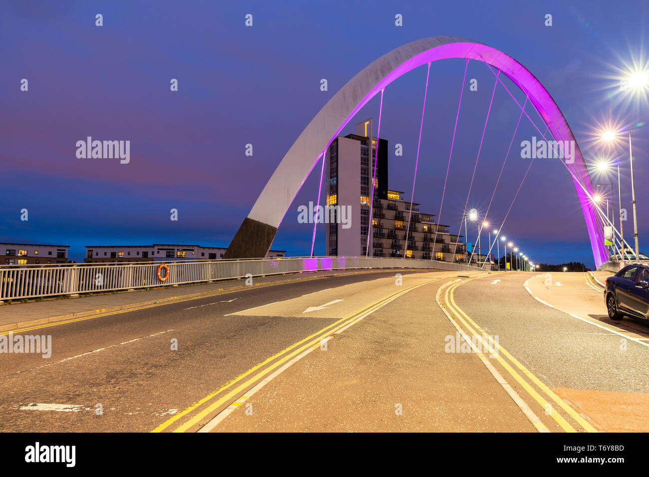 Pont Arc Clyde Glasgow Banque D'Images