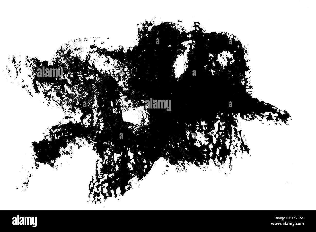 Résumé Les gribouillis noir et blanc, peintes à la main, les lignes noir sur blanc Banque D'Images