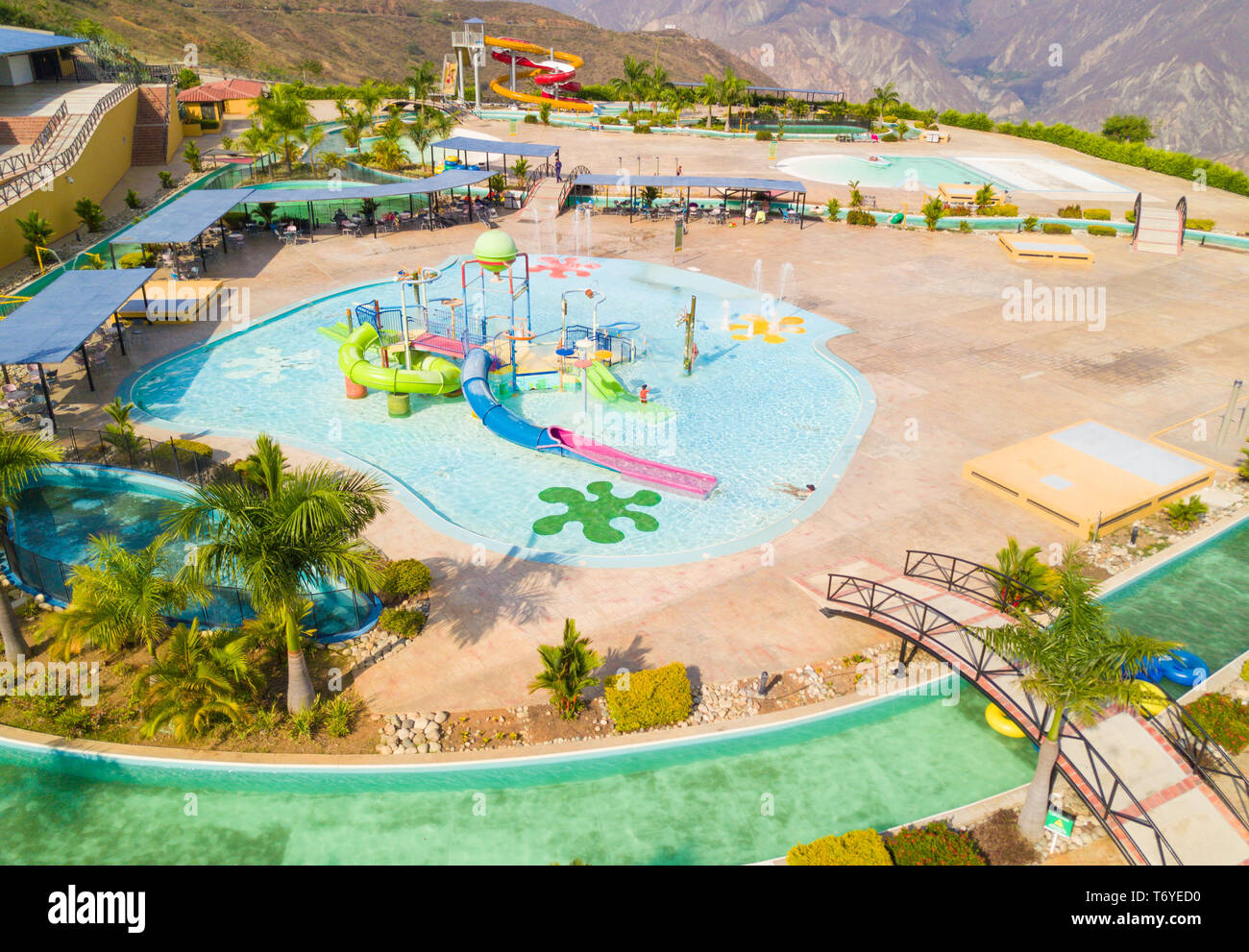 Piscines extérieures de Colombie Parc Chicamocha Banque D'Images