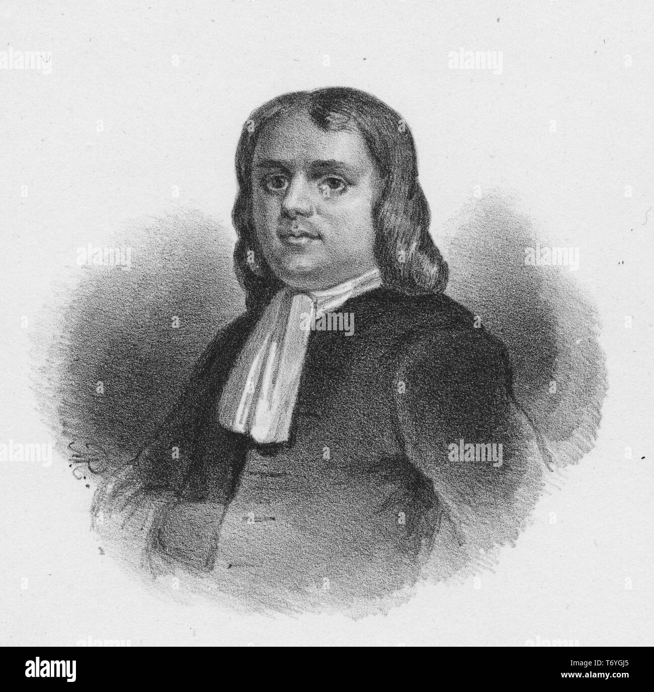 Portrait gravé d'Isaac Norris, le maire de Philadelphie, un marchand britannique de Londres, Angleterre, 1880. À partir de la Bibliothèque publique de New York. () Banque D'Images