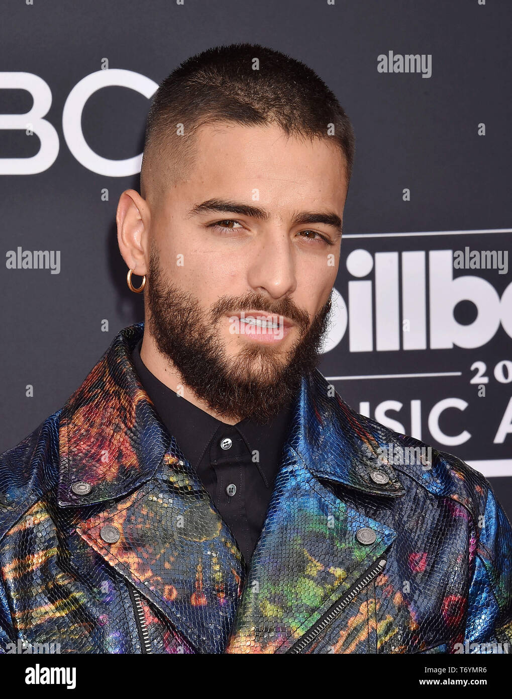 LAS VEGAS, NV - 01 MAI : Maluma assiste au Billboard Music Awards 2019 au MGM Grand Garden Arena le 1 mai 2019 à Las Vegas, Nevada. Banque D'Images