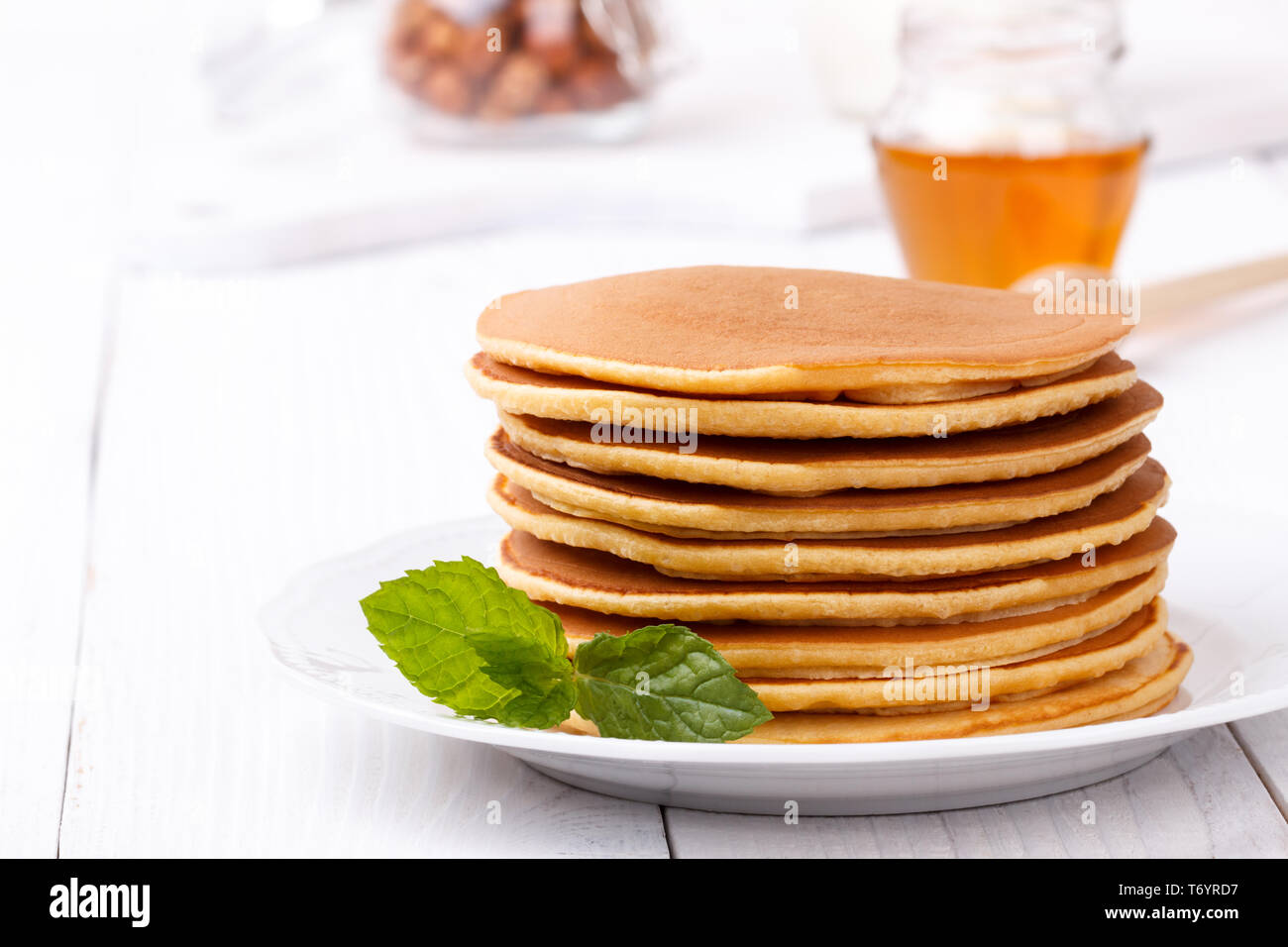 Pile de crêpes américaines Banque D'Images