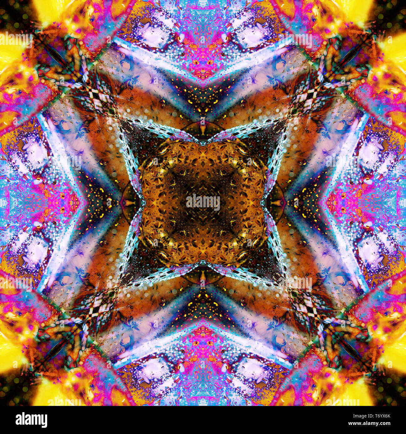 Abstract Art design. Couleurs éclatantes, miroir, modèle. Banque D'Images
