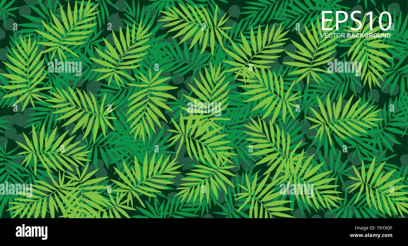 Arrière-plan de feuille vert tropical Illustration de Vecteur