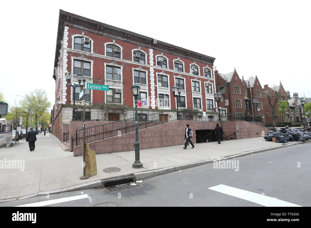 20 avril 2019 - Le monde Chabad Lubavitch siège, situé sur 770 Eastern Parkway à Brooklyn. Rabbi Yisroel Goldstein, qui a récemment été inj Banque D'Images