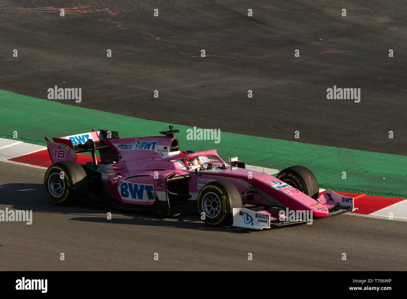 Barcelone, Espagne - 2019 Mar 5h, 2019 - Tatiana Calderon à partir de la Colombie-Britannique avec 18 BWT Arden - au cours de la 1re journée de Championnat F2 2019 Test d'avant saison. Banque D'Images