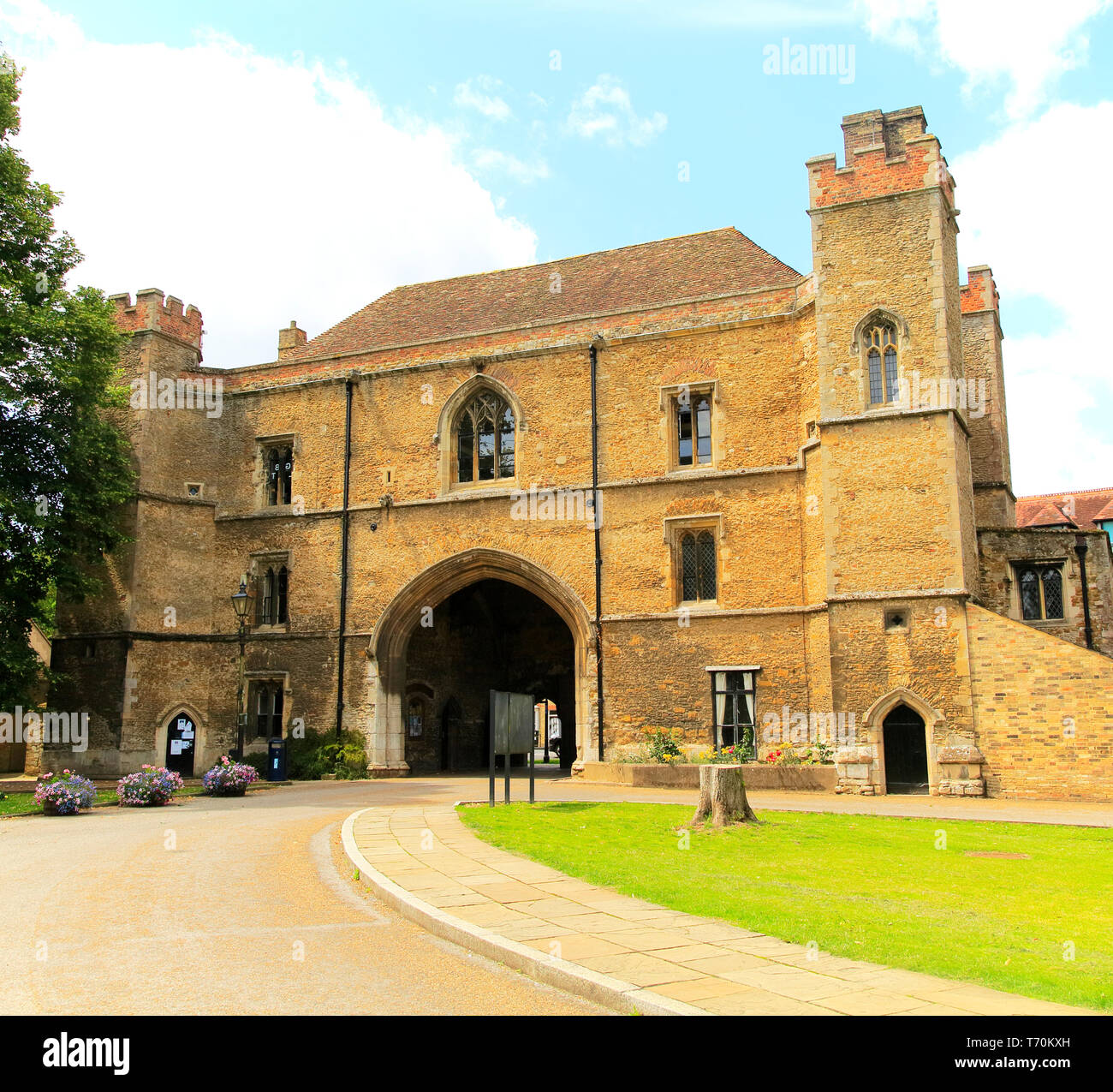 La Porta Gate Building, King's College School, Ely, Cambridgeshire, Angleterre, RU Banque D'Images