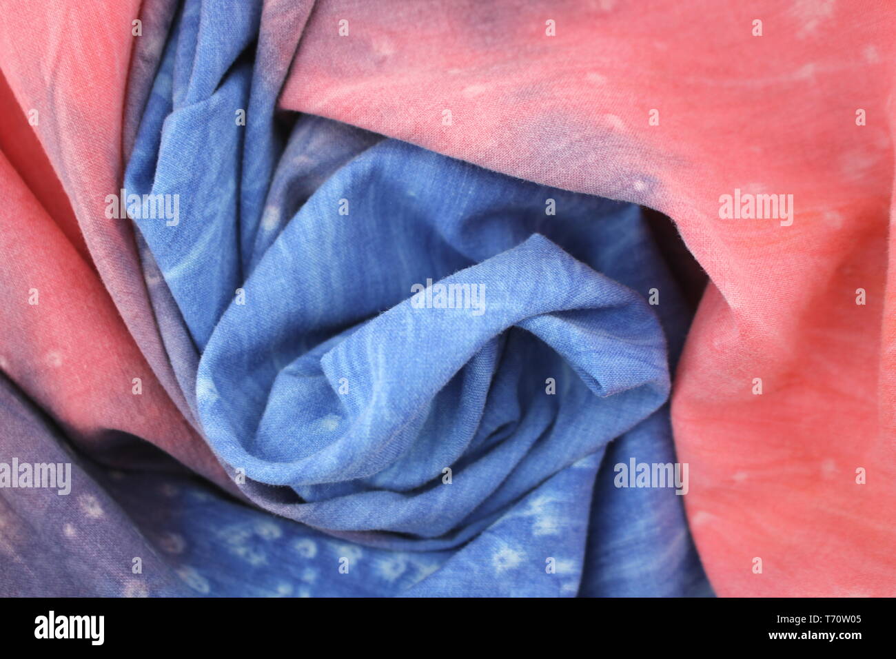 Cravate de couleur arc-en-tissu teint, 1960 tie dye, tissu Banque D'Images