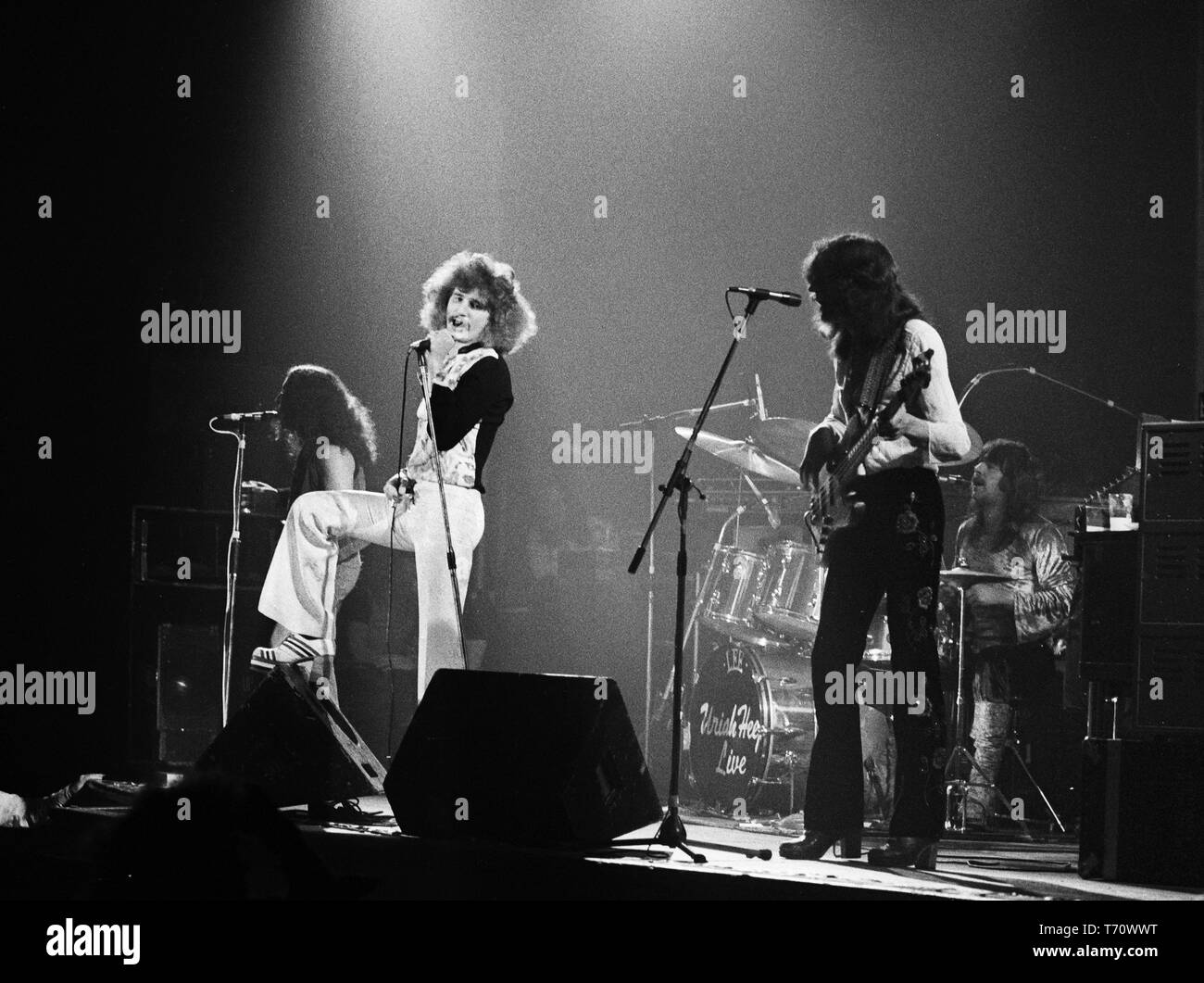 Uriah Heep Amsterdam, Pays-Bas - 1974, (Photo Gijsbert Hanekroot) *** légende locale *** Uriah Heep Banque D'Images