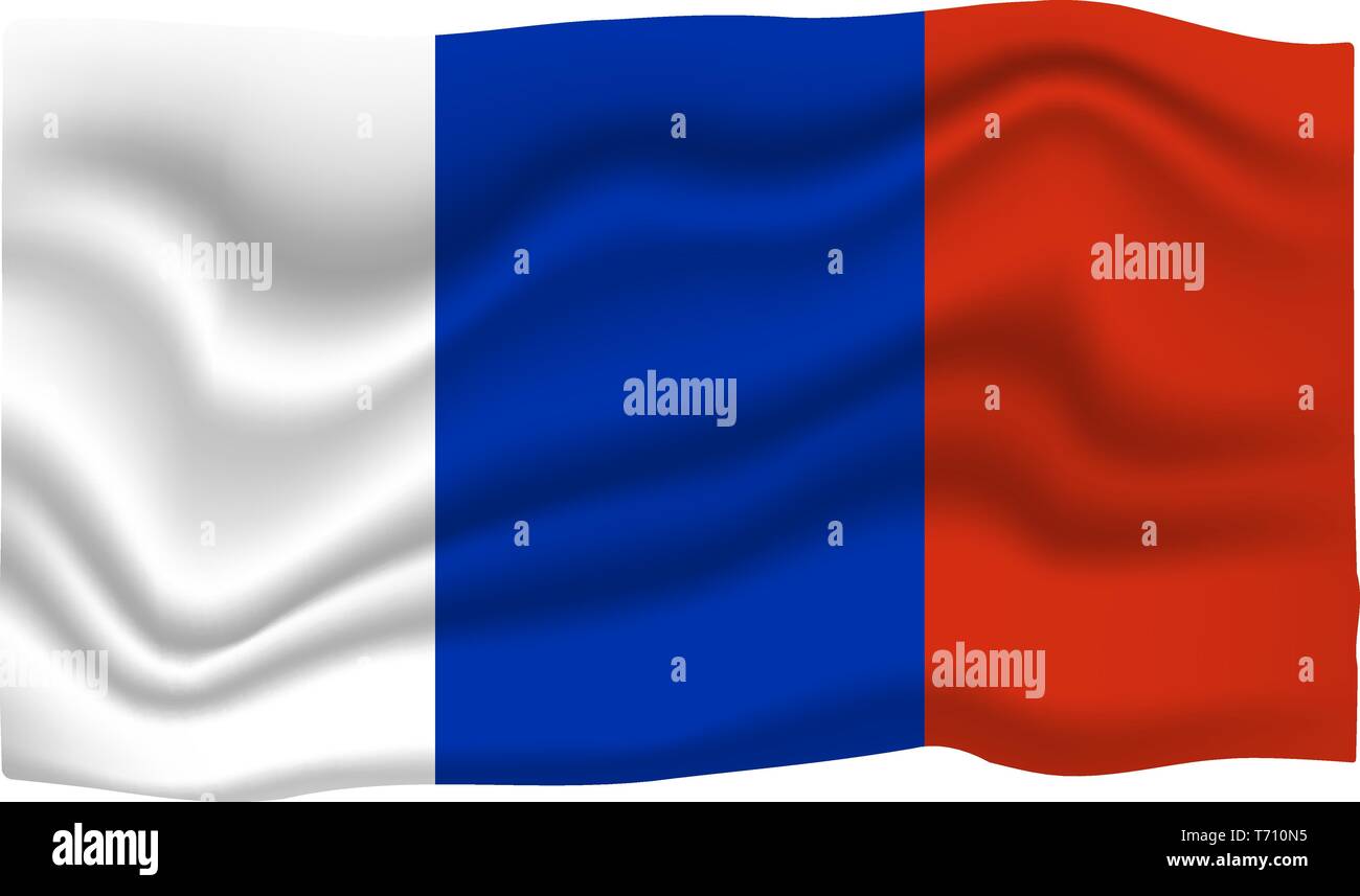 L'icône du drapeau de la France. La bannière du drapeau national ...