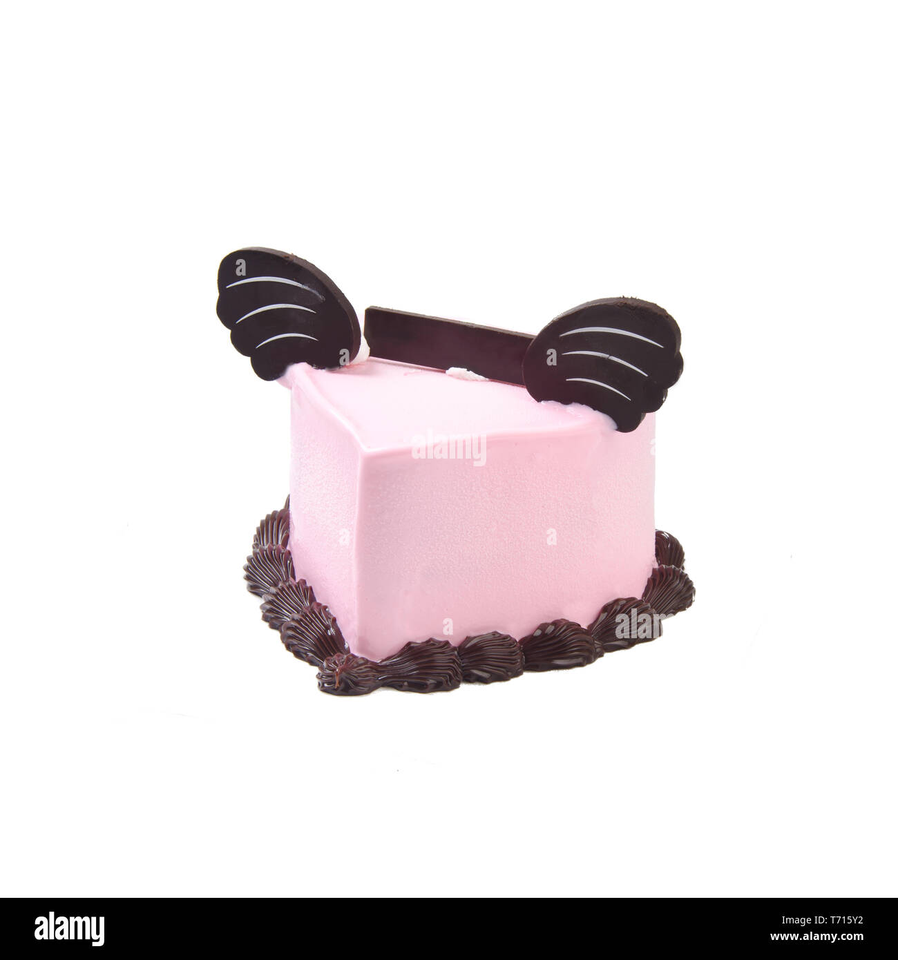 Gâteau en forme de gâteau ou de l'amour sur un arrière-plan Banque D'Images