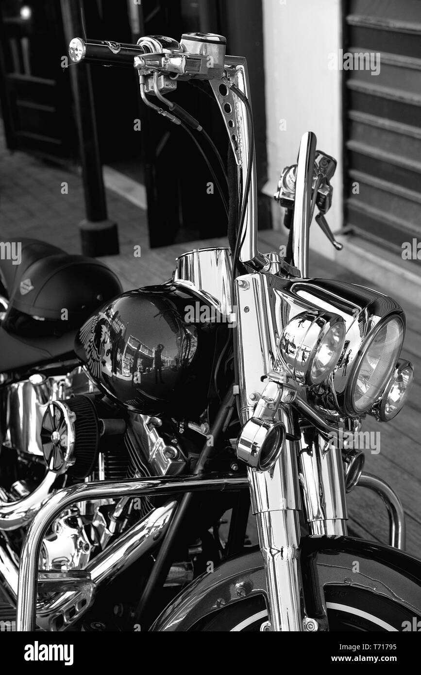 Moto Harley Davidson. Banque D'Images