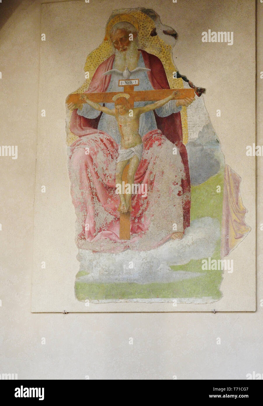 Todi Ombrie Italie. Fragment de fresque appelée la trinité par 'Giovanni di Pietro' appelé 'Lo Spagna' 1515/1525. Fresque à l'intérieur de la cathédrale, "un Banque D'Images