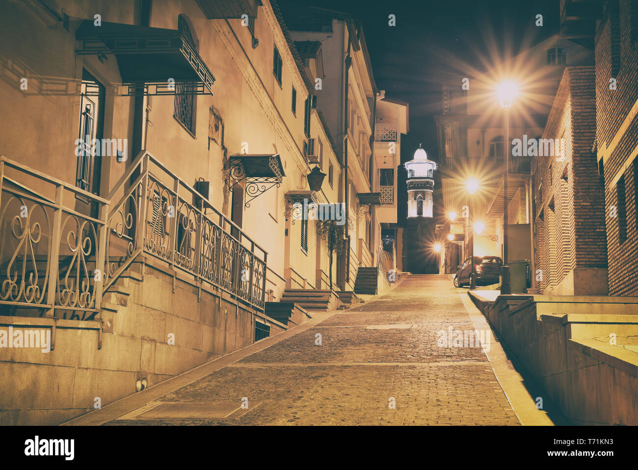 Le quartier historique de Tbilissi Banque D'Images