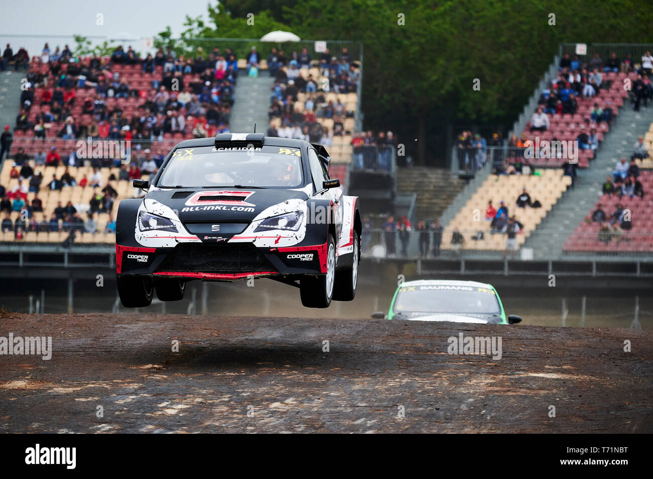 Barcelone, Espagne. 28 avril, 2019. Timo Scheider durs l'Ibiza de l'ensemble de l'équipe Motorsport Inkl Muennich lors du Championnat de Catalogne sur le circuit de Catalunya. Crédit : Pablo Guillen/Alamy Banque D'Images