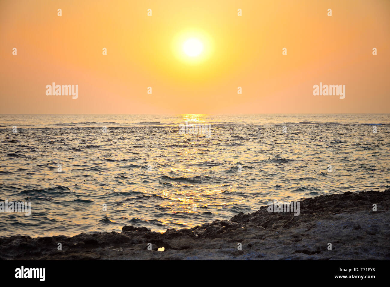 Coucher de soleil sur l'Océan Indien Banque D'Images