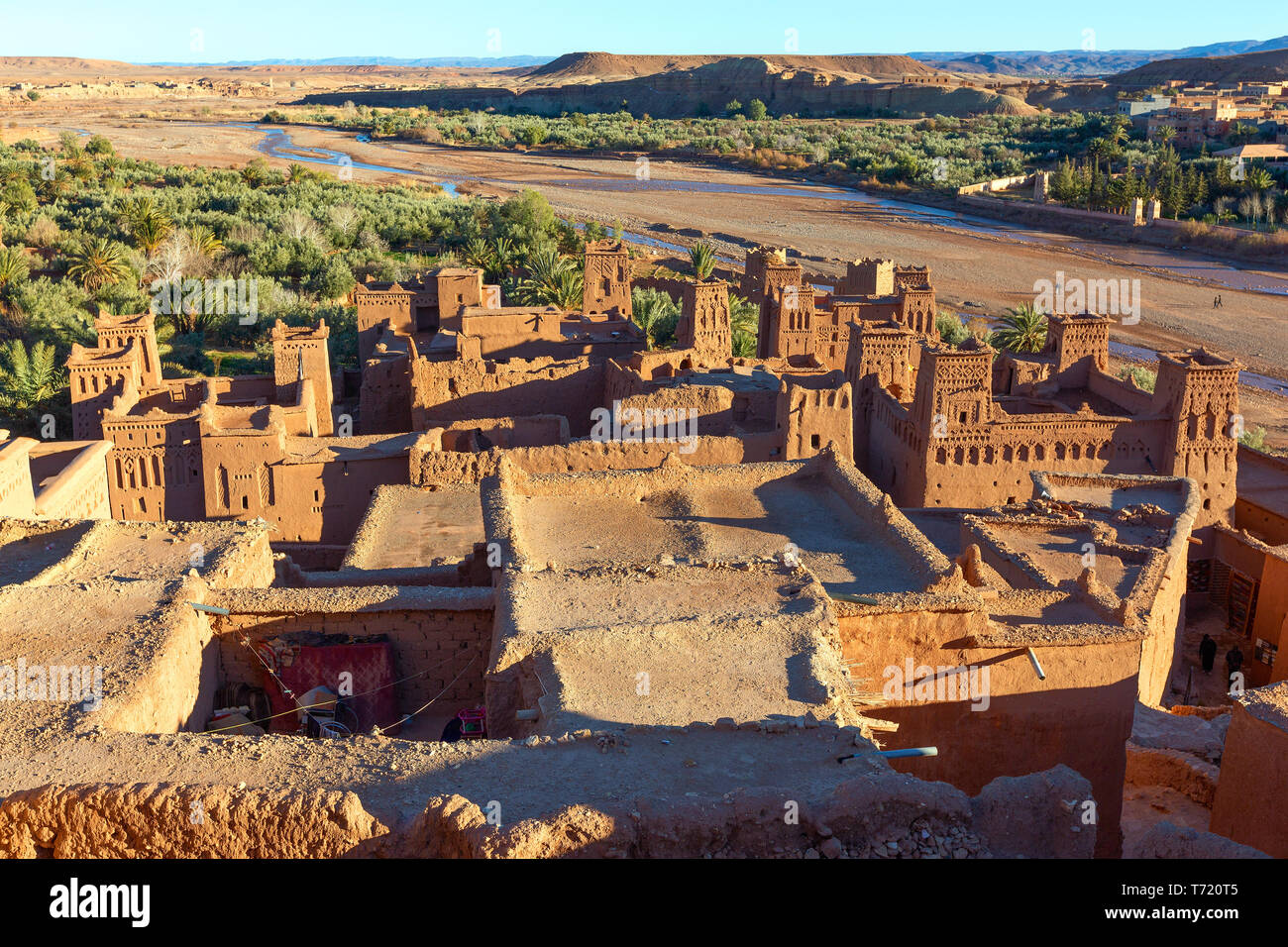 Tours de Ait Ben Haddou, Maroc Banque D'Images