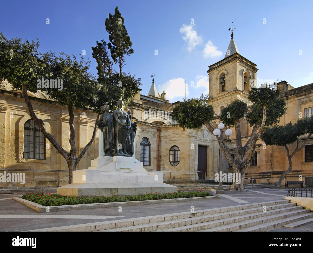 Grand Siège Monument à La Valette. Malte Banque D'Images