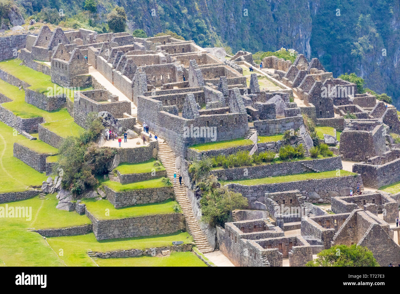 Domaine de la trois portails et Acllahuasi Machu Picchu au Pérou Banque D'Images