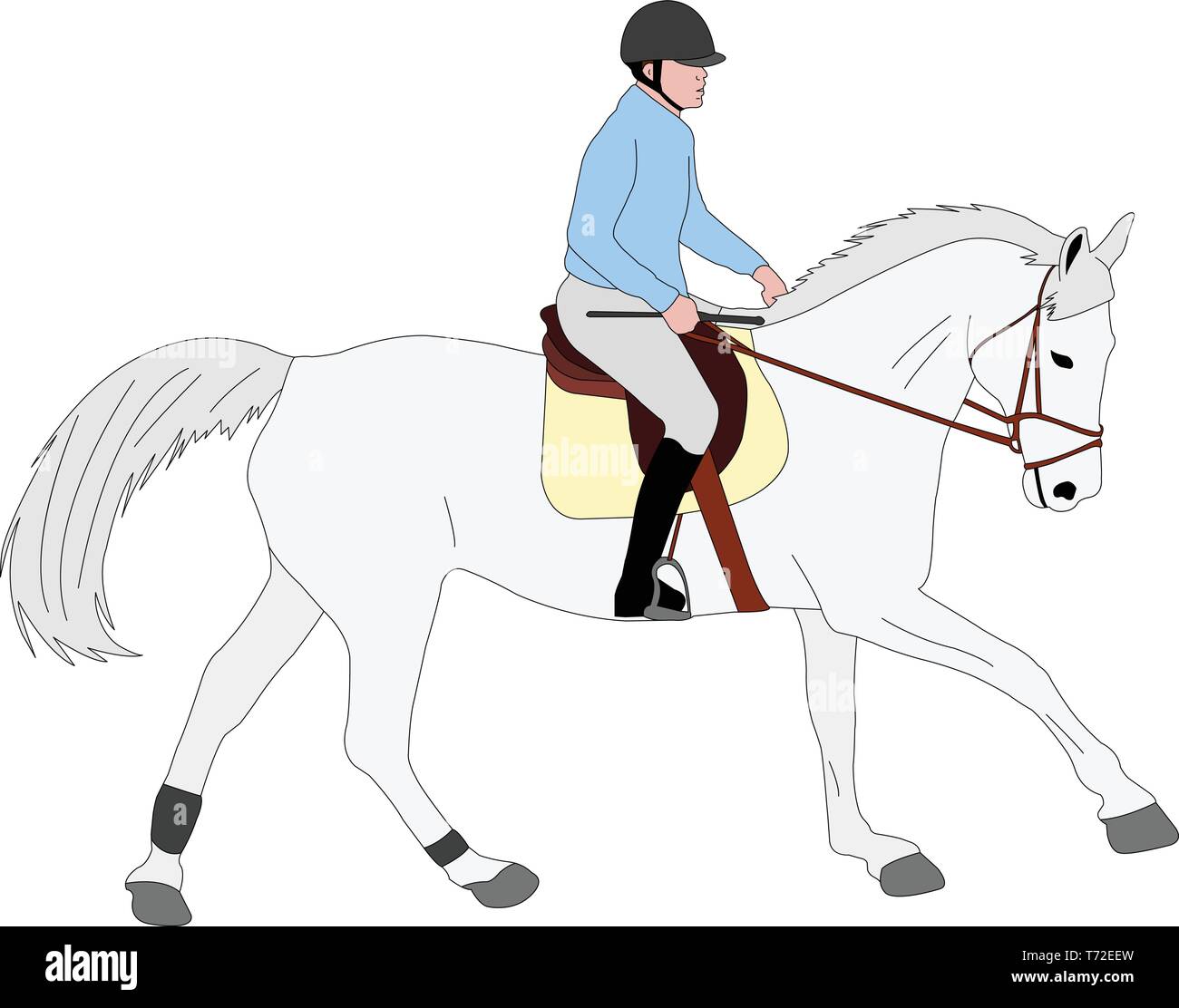Équitation - vector illustration couleur Illustration de Vecteur