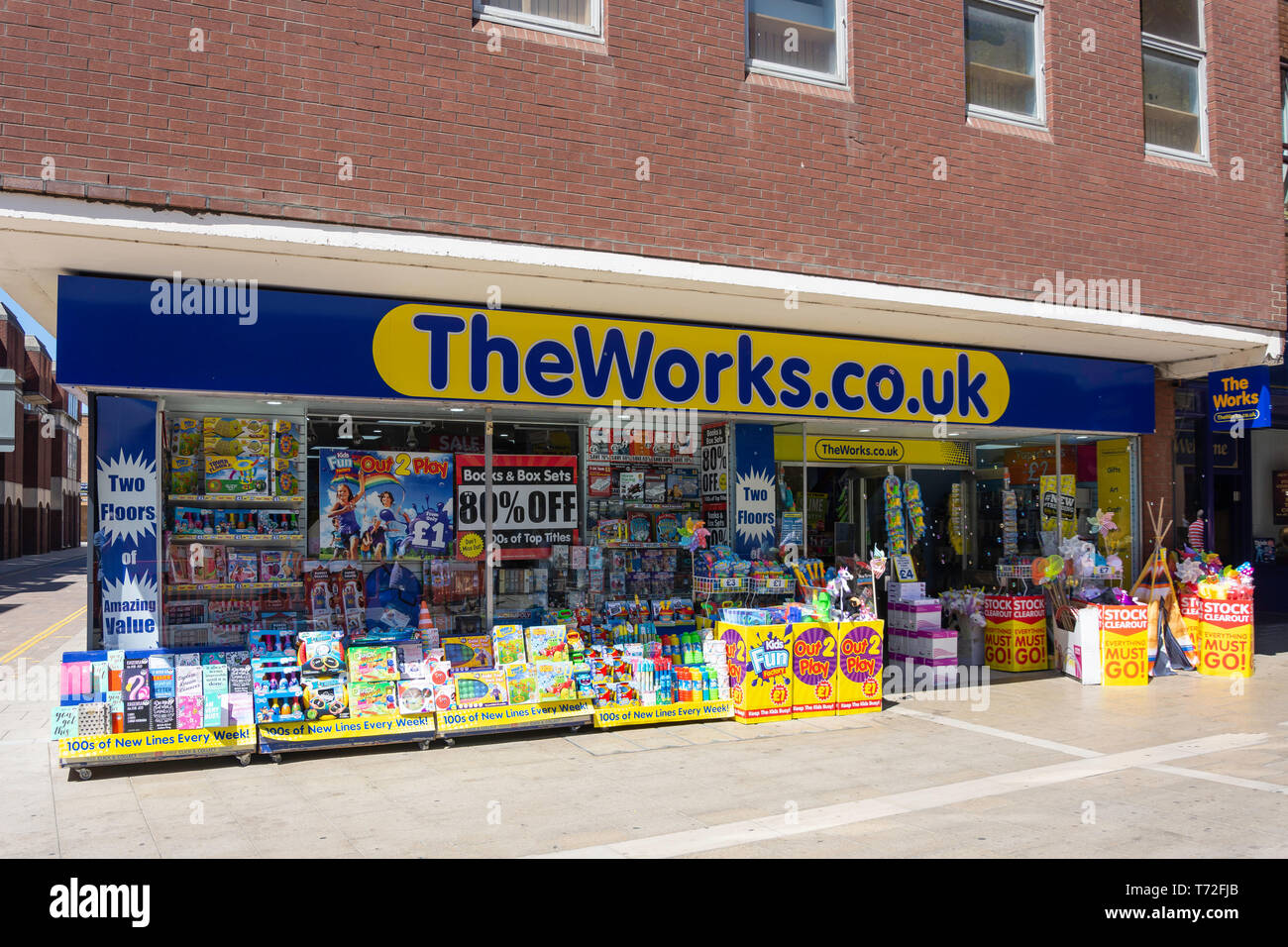 Les Œuvres book store, Bridge Street, Peterborough (Cambridgeshire, Angleterre, Royaume-Uni Banque D'Images