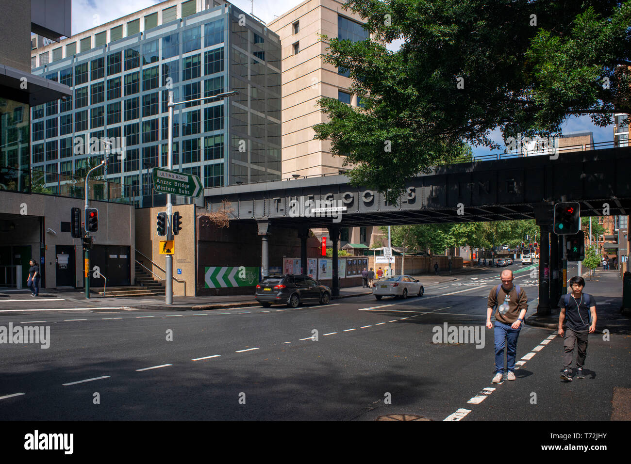 La ligne de produits dans le district de Sydney en Nouvelle-Galles du Sud en Australie. La ligne de produits est une nouvelle colonne civique pour Sydney. Une fois qu'un conduit pour le commerce, l'ancienne voie ferrée Banque D'Images