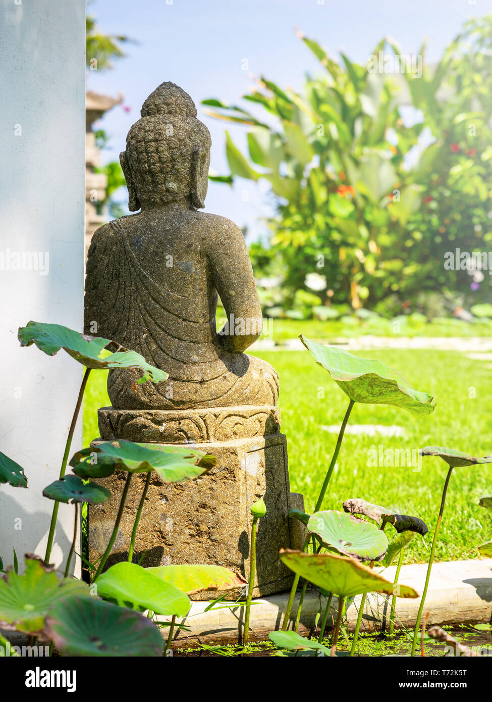 Statue de Bouddha signe pour la paix et la sagesse Banque D'Images