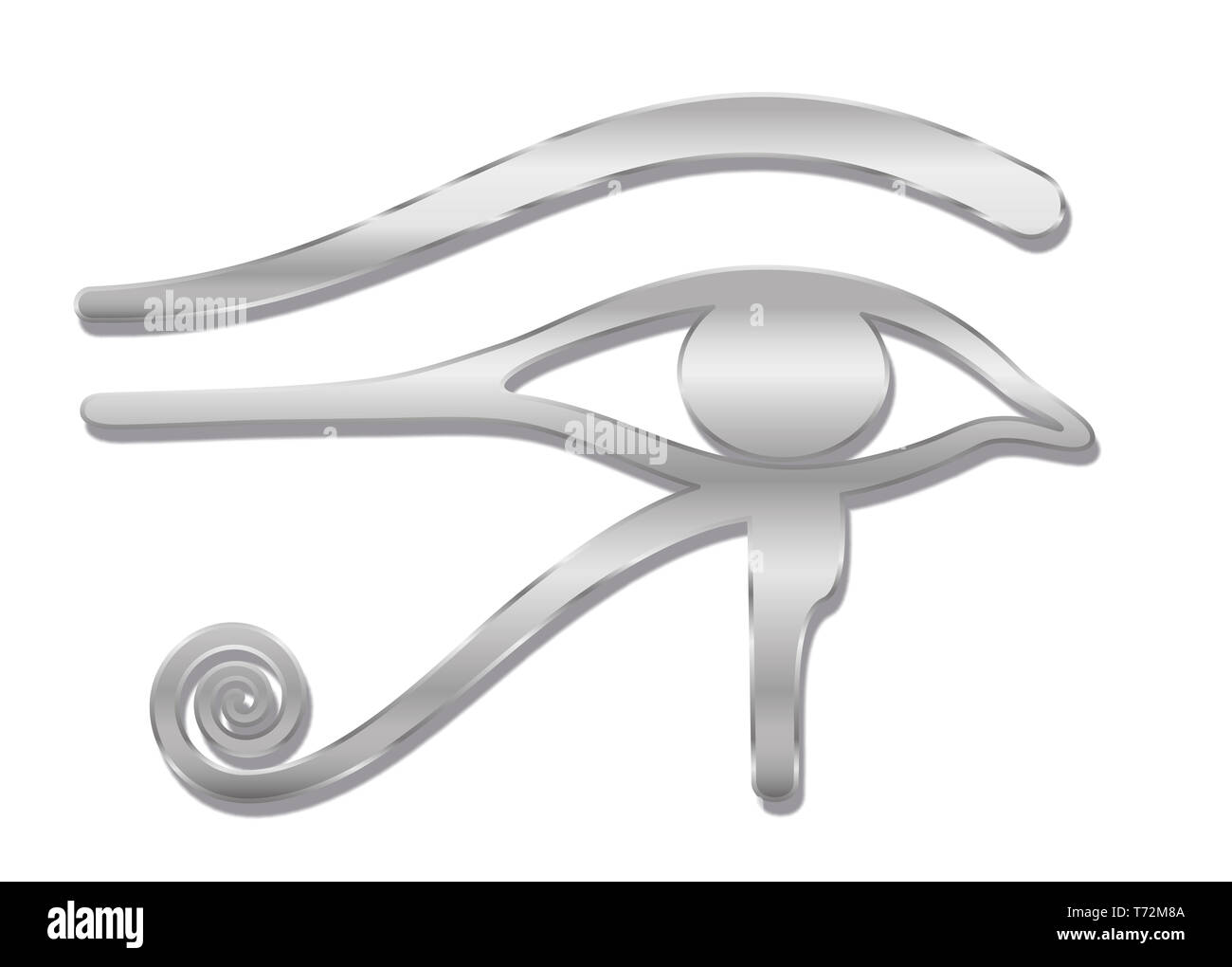 Oeil d'Horus, silver style. Déesse de l'ancienne Egypte oudjat s