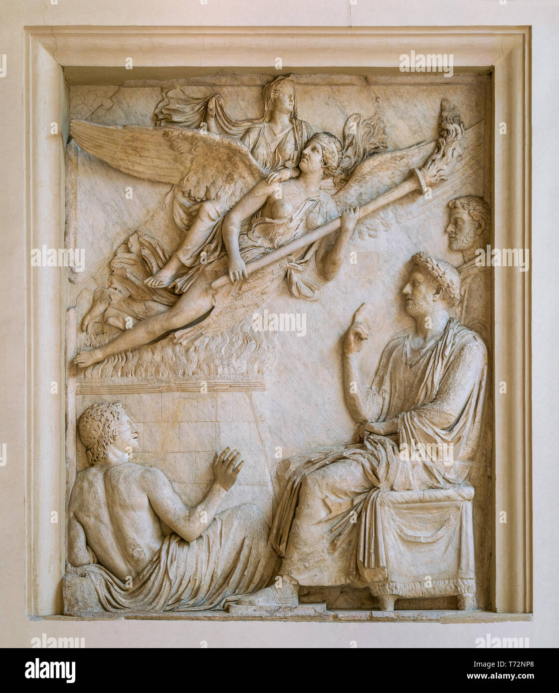 Bas-relief dans les musées du Capitole à Rome, Italie Banque D'Images