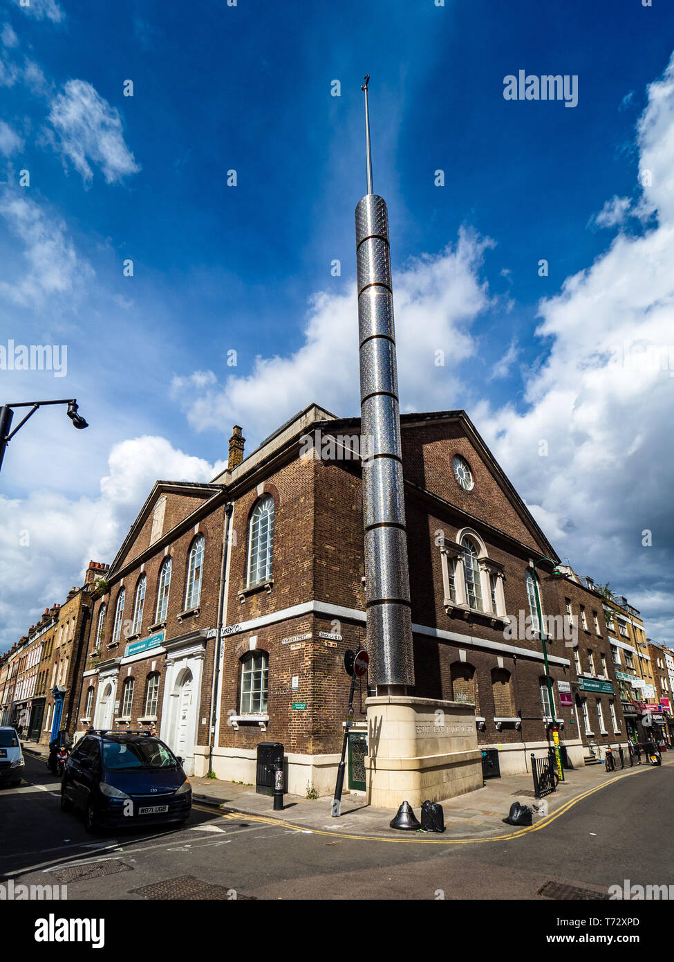 Mosquée de Brick Lane Brick Lane Jamme Masjid dans Spitalfields F.Londres. Construit en 1743 l'ancienne Grande Synagogue est classé (Grade II). Est devenu une mosquée en 1976. Banque D'Images