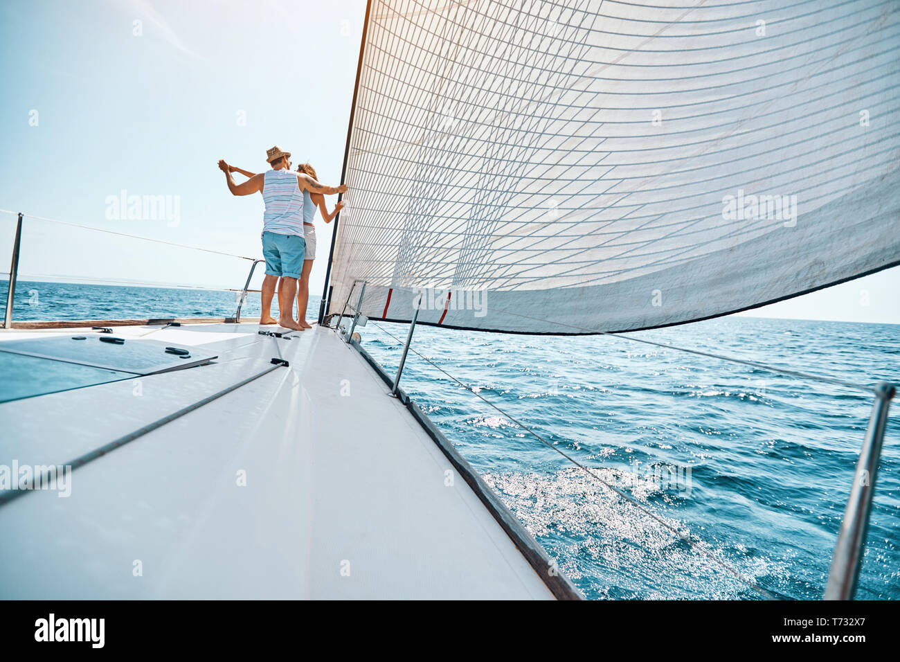 Bateau de croisière les voyages vacances locations de touristes à l'été. Banque D'Images