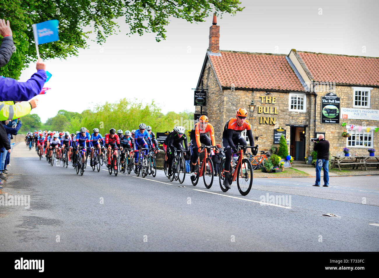 Tour de Yorkshire de l'Ouest Course Mens North Yorkshire Angleterre Royaume-uni Tanfield Banque D'Images