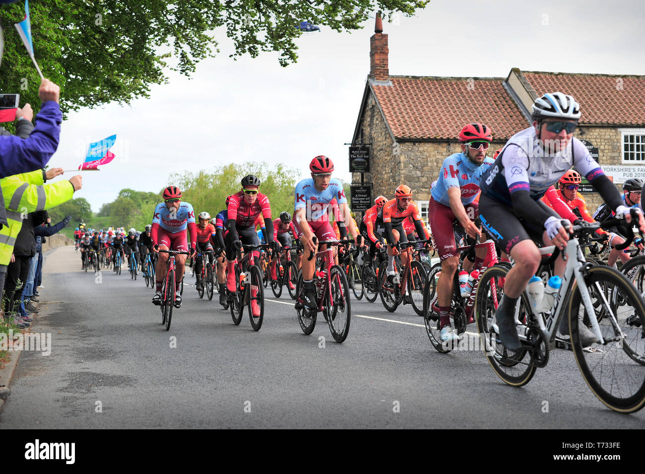 Tour de Yorkshire de l'Ouest Course Mens North Yorkshire Angleterre Royaume-uni Tanfield Banque D'Images