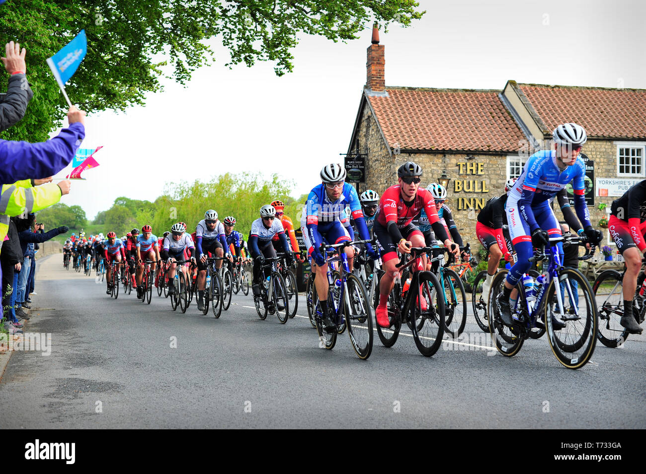 Tour de Yorkshire de l'Ouest Course Mens North Yorkshire Angleterre Royaume-uni Tanfield Banque D'Images