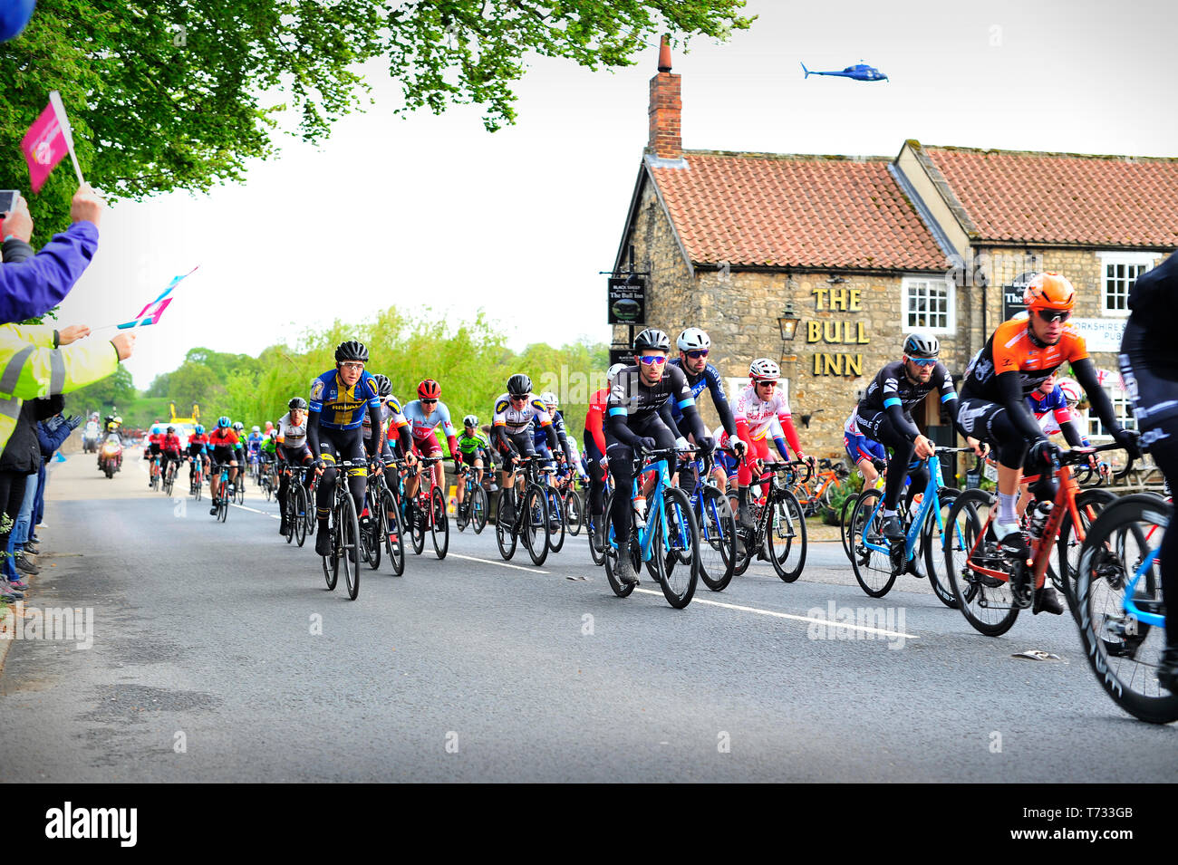 Tour de Yorkshire de l'Ouest Course Mens North Yorkshire Angleterre Royaume-uni Tanfield Banque D'Images