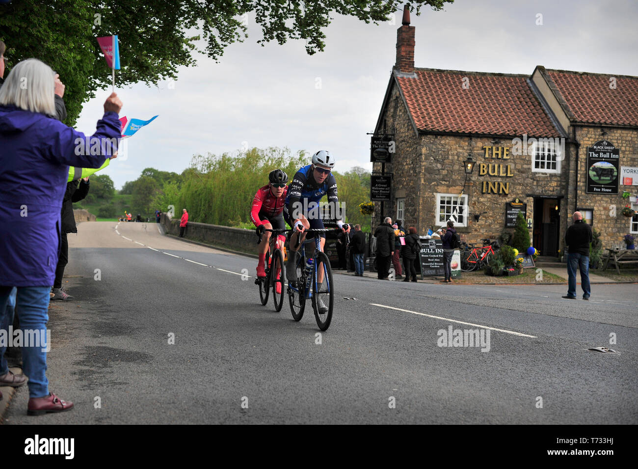 Tour de Yorkshire de l'Ouest Course Mens North Yorkshire Angleterre Royaume-uni Tanfield Banque D'Images