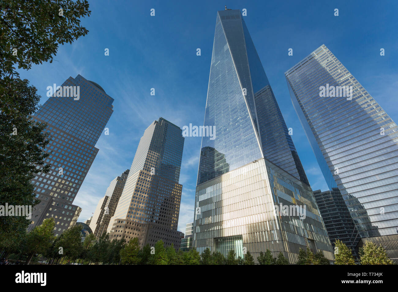 ONE WORLD TRADE CENTER (©LIBESKIND CHILDS GOTTESDIENER SOM 2016) WORLD TRADE CENTER Centre-ville de Manhattan, NEW YORK CITY USA Banque D'Images