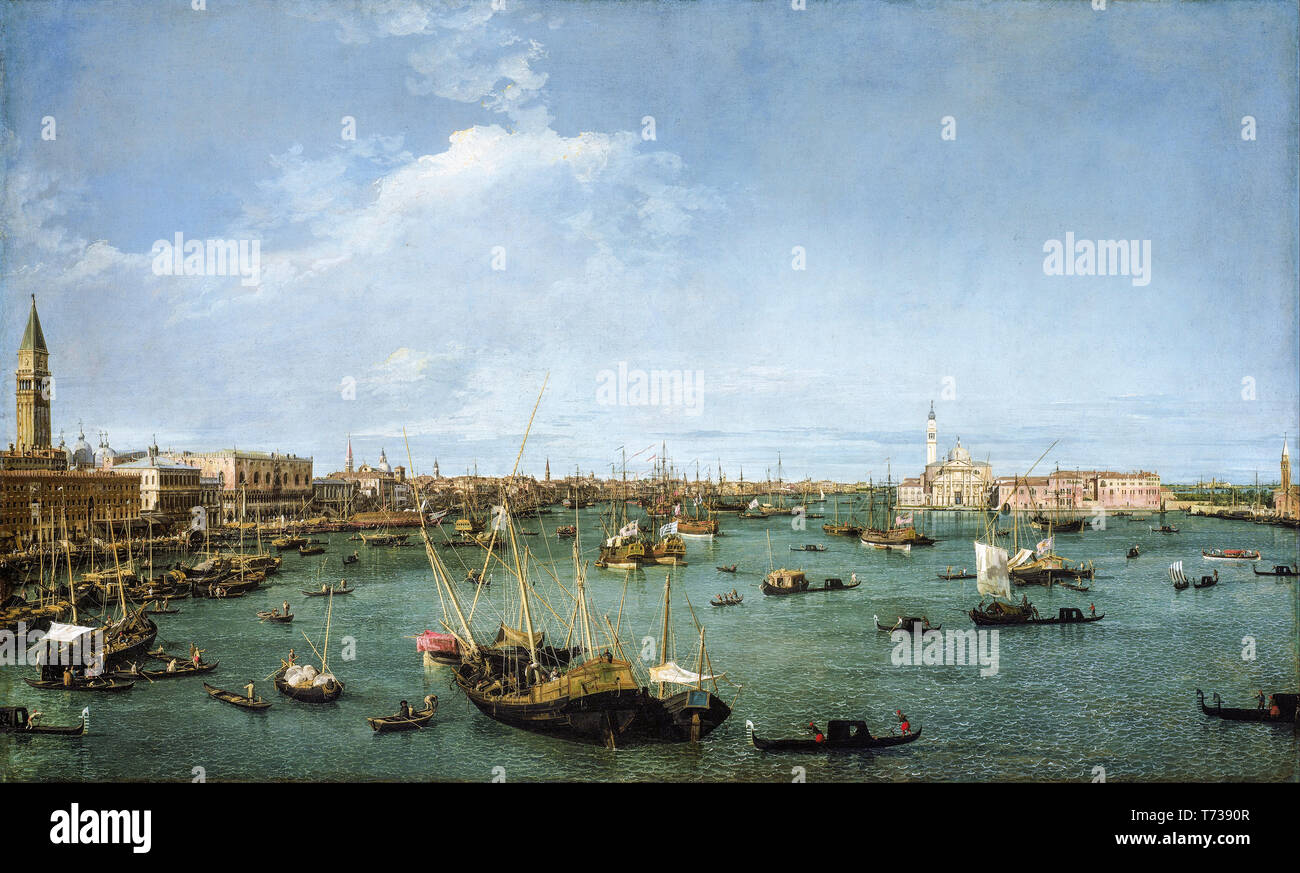 Giovanni Antonio Canal appelé Canaletto, le bassin de San Marco Venise