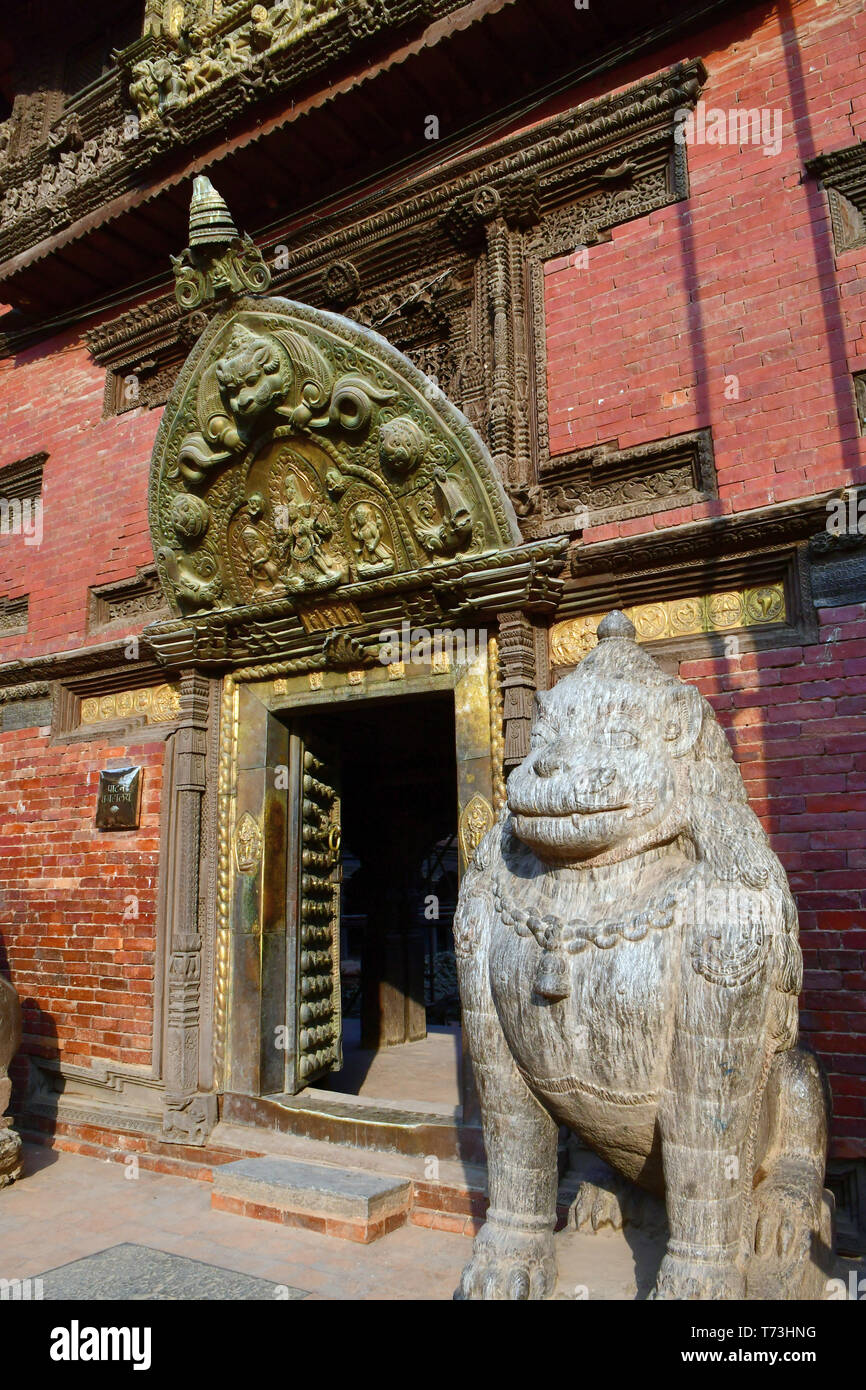 Durbar Square, Patan, ville métropolitaine de Lalitpur, province de Bagmati, Népal, Patrimoine mondial de l'UNESCO Banque D'Images