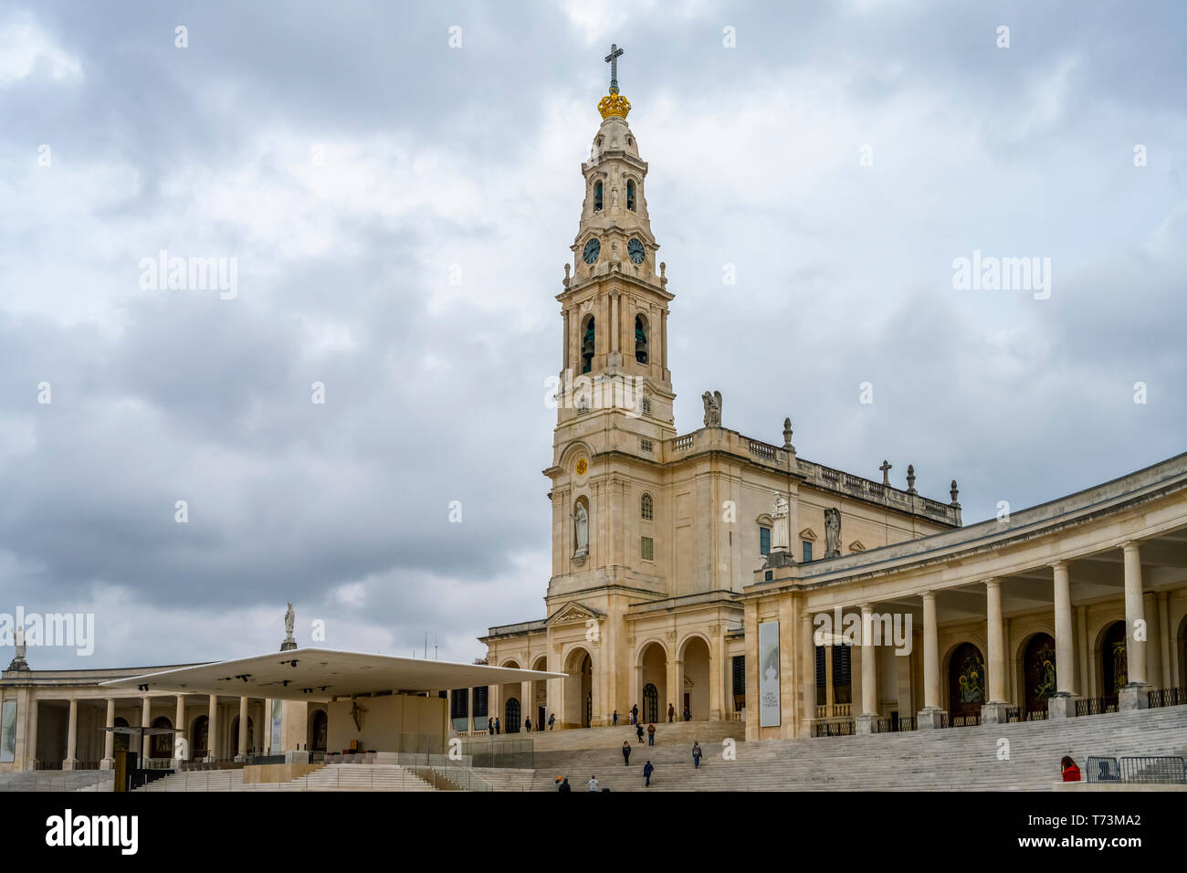 Basilique Notre Dame du Rosaire, sanctuaire de Fatima, Fatima, Ourem, Municipalité du District de Santarem, Portugal Banque D'Images